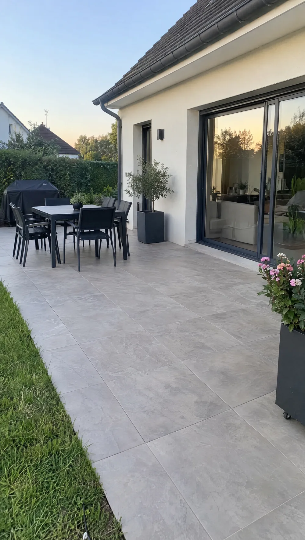 Terrasse extérieure réalisée par Eco Bat PMC
